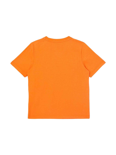 Shop Burberry Orange T-shirt Boy . In Arancio