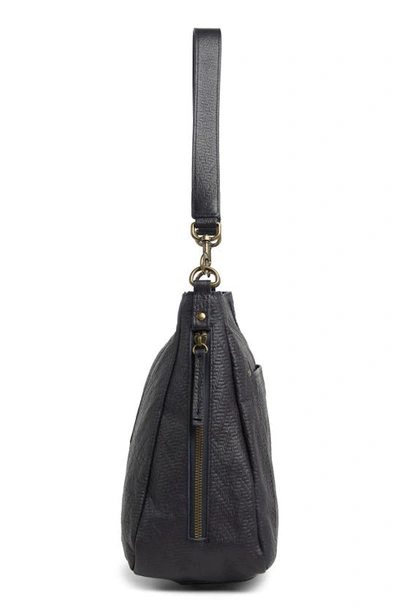 Shop American Leather Co. Austin Shoulder Bag In Dark Navy Italian Weave