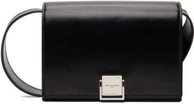 Shop Wooyoungmi Black Leather Crossbody Messenger Bag In Black 631b