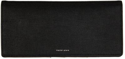 Shop Master-piece Co Black Long Luster Wallet