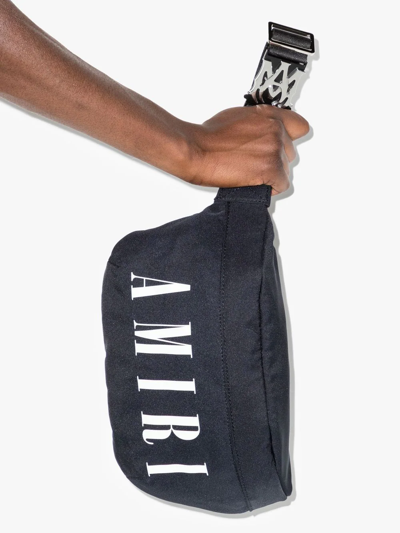 Shop Amiri Logo-print Belt Bag In Black