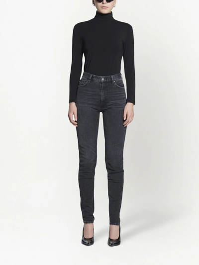 Shop Balenciaga Skinny Denim Jeans In Black