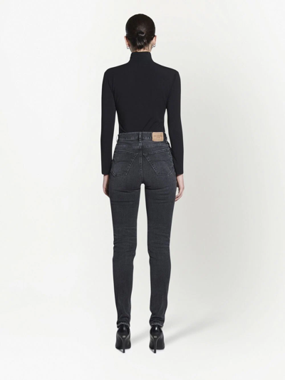 Shop Balenciaga Skinny Denim Jeans In Black