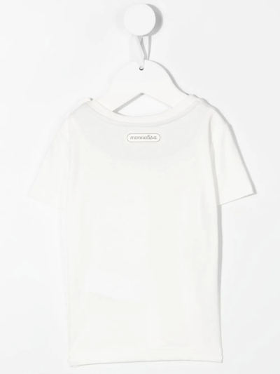 Shop Monnalisa Graphic-print Cotton T-shirt In White