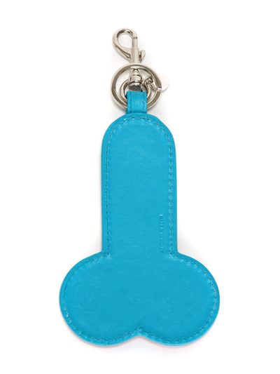 Shop Jw Anderson Two-tone Keyring In Blue
