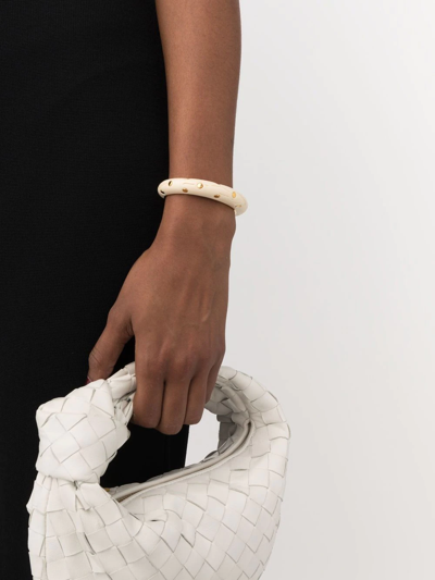 Aurelie Bidermann Stud-embellished Open-back Bangle In Gold
