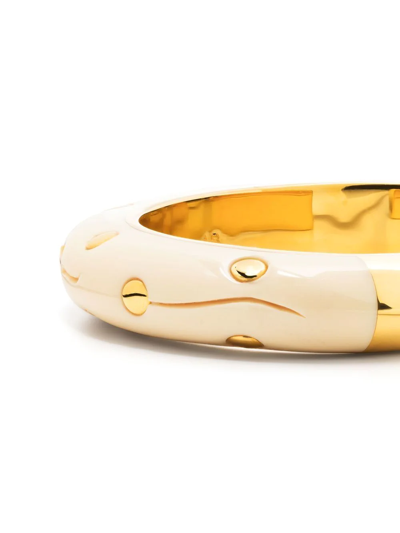 Aurelie Bidermann Stud-embellished Open-back Bangle In Gold