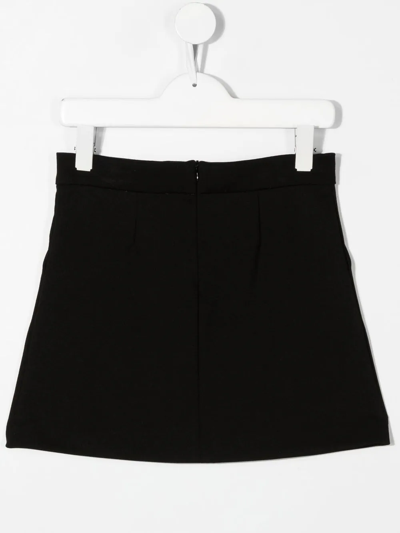 Shop Moschino Cutlery-print Detail Skirt In Black