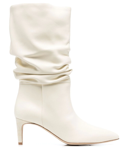 Shop Paris Texas Slouchy Mid-calf Boots In White