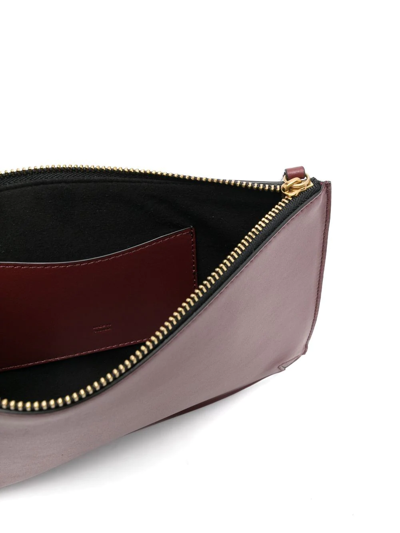 Shop Isabel Marant Calf-leather Clutch-bag In Red