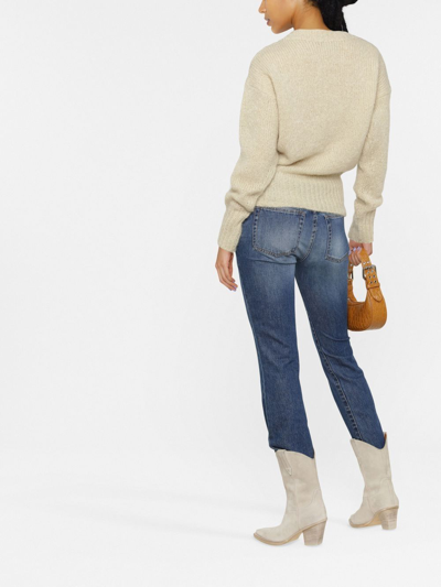 Isabel Marant Mohair Knitted Jumper In Neutrals