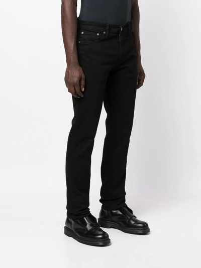 Levi's 501 Mens Button Fly Two-way Stretch Straight Leg Jeans In Black