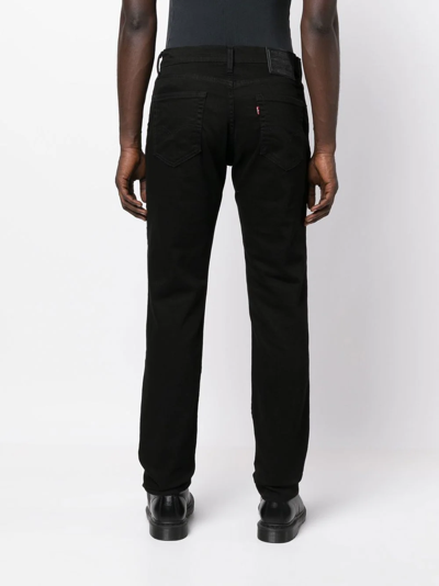 Levi's 501 Mens Button Fly Two-way Stretch Straight Leg Jeans In Black
