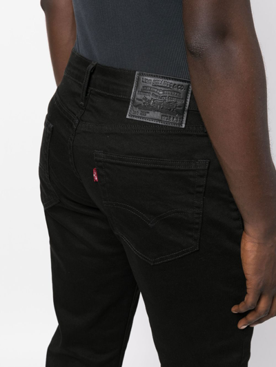 Levi's 501 Mens Button Fly Two-way Stretch Straight Leg Jeans In Black