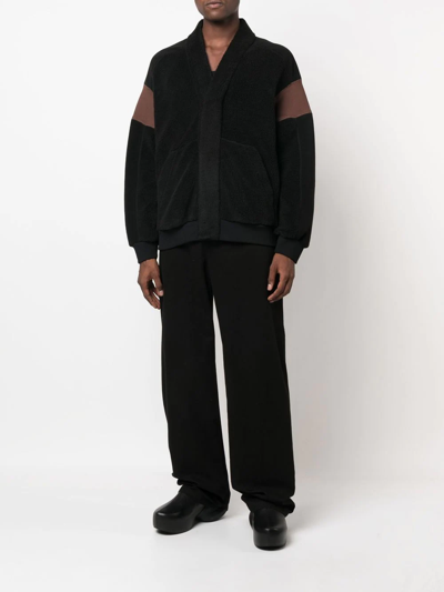 Ambush Contrast-panel Bomber Jacket In Black