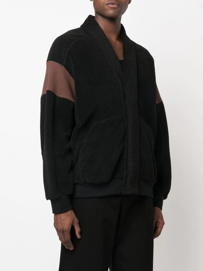 Ambush Contrast-panel Bomber Jacket In Black