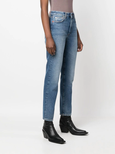 Shop Heron Preston Slim-fit High-waisted Jeans In Blue