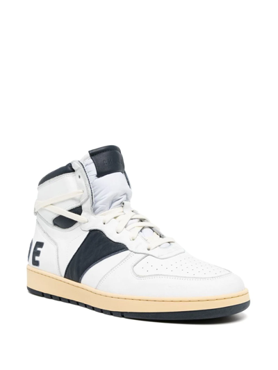 Shop Rhude Rhecess High-top Sneakers In White