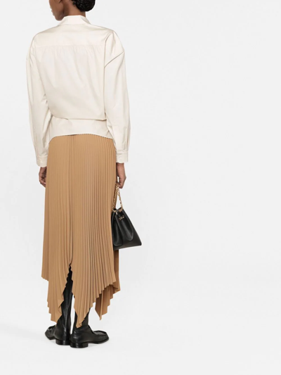 Shop Lemaire Off-centre Twisted Shirt In Neutrals