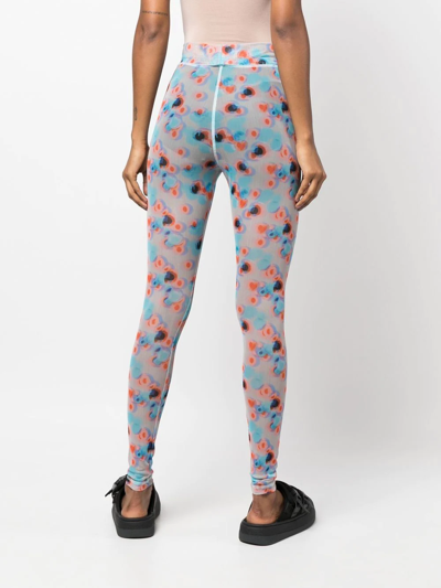 Shop Henrik Vibskov Floral-print Leggings In Blue