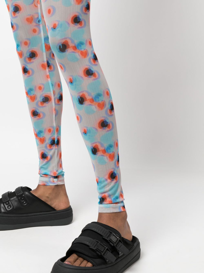 Shop Henrik Vibskov Floral-print Leggings In Blue