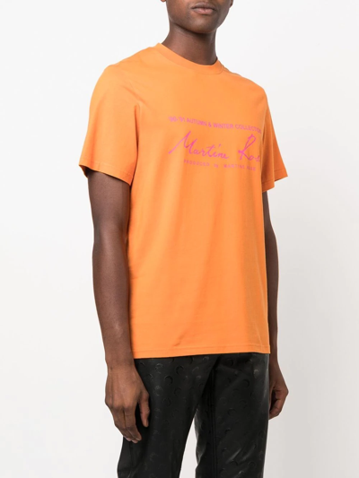 Shop Martine Rose Logo Print Short-sleeve T-shirt In Orange