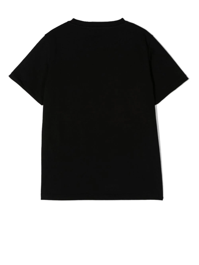 Shop Versace I Love You Print T-shirt In Black