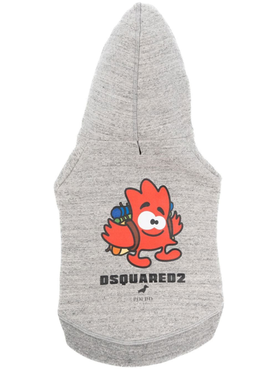 Shop Dsquared2 Logo-print Hooded Pet Suit In Grey
