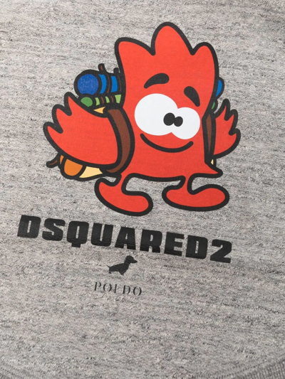 Shop Dsquared2 Logo-print Hooded Pet Suit In Grey