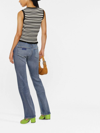 Shop Ganni Iry Flared Jeans In Blue