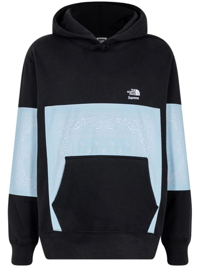 Shop Supreme X The North Face Bandana-print Hoodie In Black