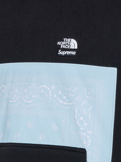 Shop Supreme X The North Face Bandana-print Hoodie In Black