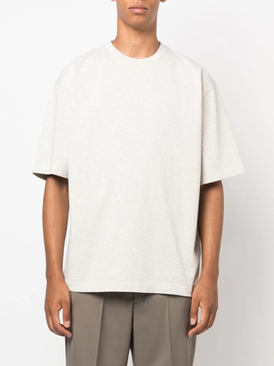Shop Jacquemus Graphic-print Short-sleeve T-shirt In Grey