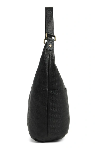 Shop American Leather Co. Carrie Hobo Bag In Black Italian Weave