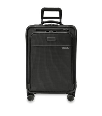 Shop Briggs & Riley Carry-on Baseline Essential Spinner Suitcase (56cm) In Black