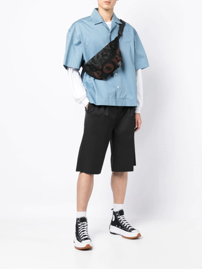Shop Porter-yoshida & Co X Byborre Logo-patch Belt Bag In Black
