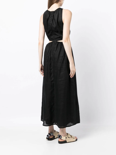 Shop Faithfull The Brand Zeta Cut-out Midi Dress In Black