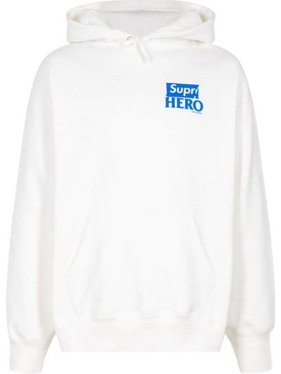 Shop Supreme X Antihero Hoodie In White