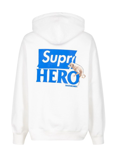 Shop Supreme X Antihero Hoodie In White