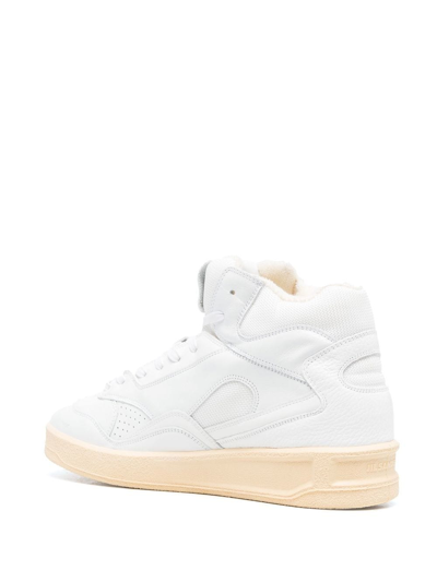 Jil Sander White High-top Leather Sneakers