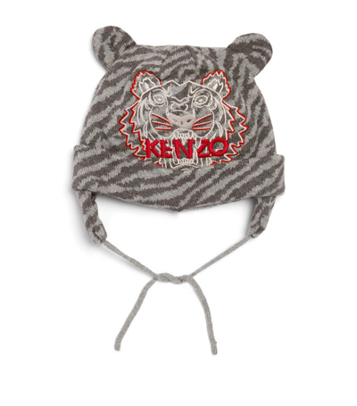 Shop Kenzo Cotton-cashmere Tiger Hat In Pink