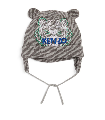 Shop Kenzo Icon Tiger Beanie In Blue