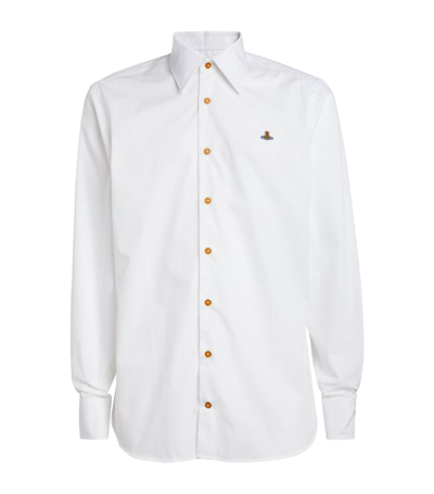 Shop Vivienne Westwood Long-sleeved Orb Shirt In White