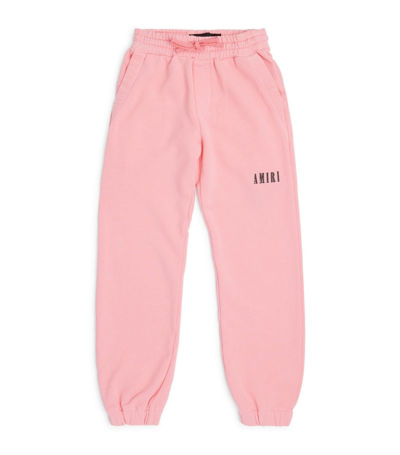 Shop Amiri Kids Cotton Logo Sweatpants (4-12 Years) In Pink
