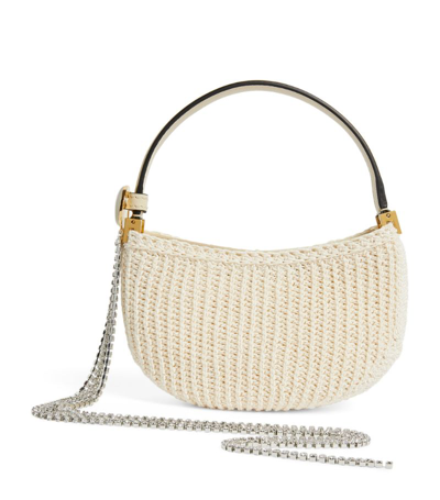 Shop Magda Butrym Micro Crochet Vesna Shoulder Bag In Ivory