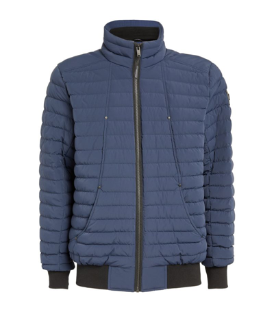 Shop Moose Knuckles Quilted Keap Bomber Jacket In Navy
