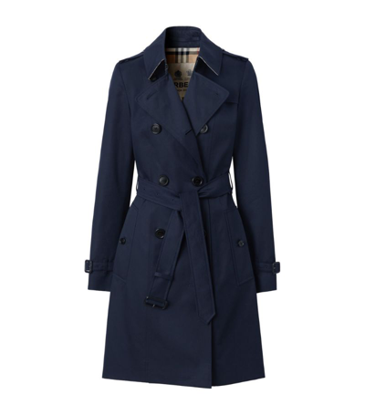 Shop Burberry Short Chelsea Heritage Trench Coat In Blue