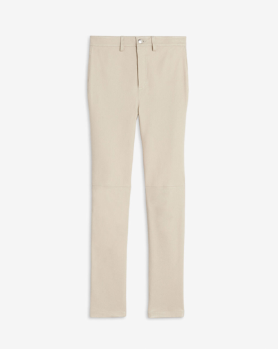 Shop Iro Aroya Slim-fit Leather Pants In Clay