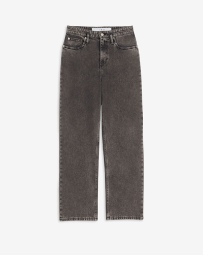 Shop Iro Vaufre High-waisted Straight-leg Jeans In Black Stone