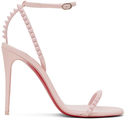 Shop Christian Louboutin Pink So Me 100 Heeled Sandals In P707 Rosy